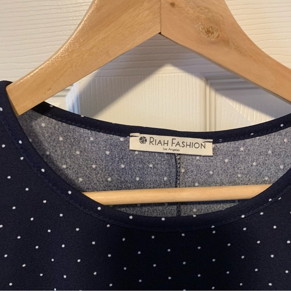 NWOT Riah Fashion Drop Waist Dress with Tiered Ruffle and Pockets - Picture 3 of 7